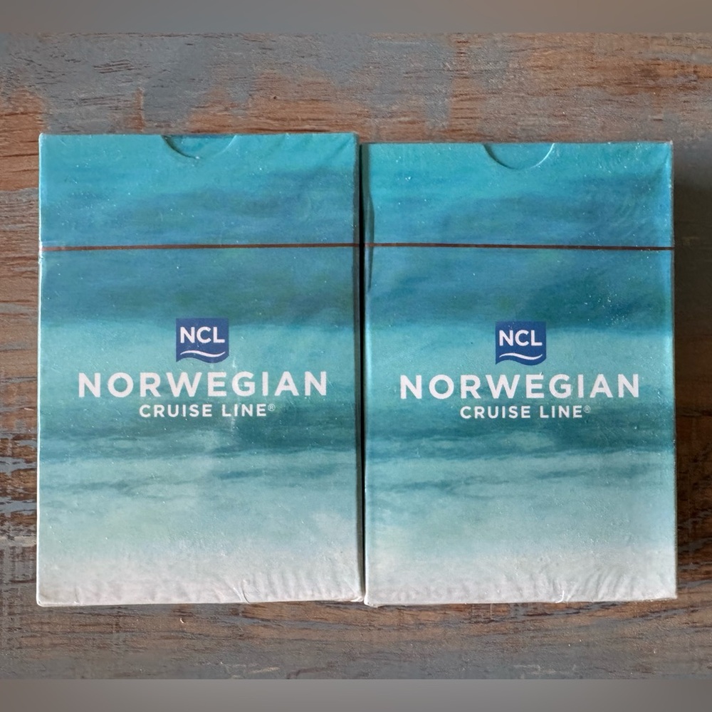 NWT Norwegian Cruise Line Playing Cards Pack of 2 Set